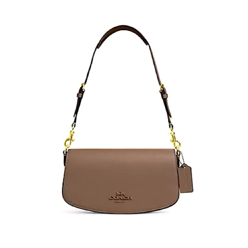 Coach Dark Stone Brown Andrea Shoulder Bag